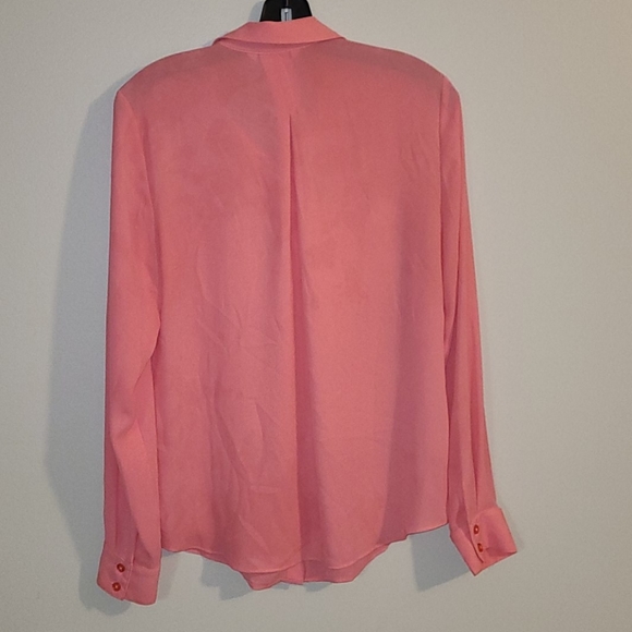 EUC WHBM Peach Button Down Blouse - Picture 2 of 3